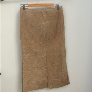 Kenneth Cole 100% Genuine Suede Leather Midi Skirt | Size 8